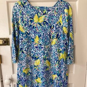 Lilly Pulitzer 3/4 Sleeve Dress in “Zest for Life” pattern, size M